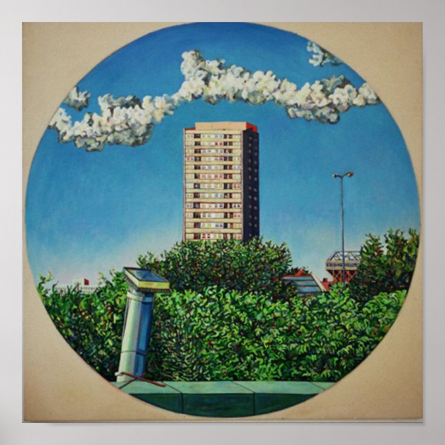 Póster Ciudad de canalización de verano (Frente)