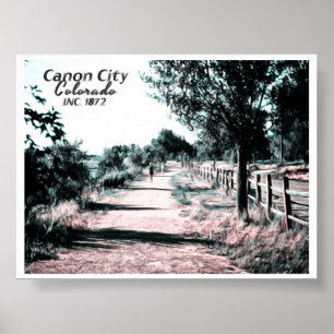 PÓSTER CIUDAD DE CANON COLORADO - RIVERWALK ARKANSAS