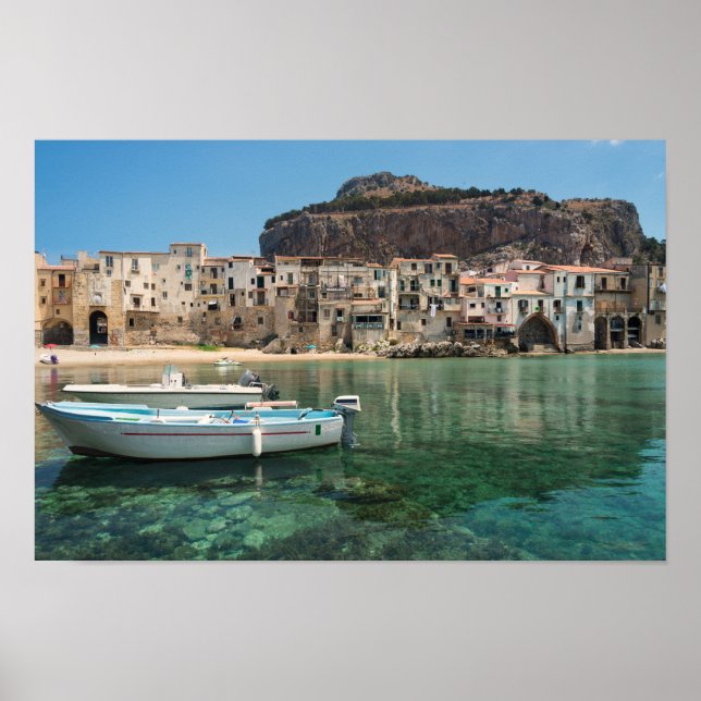 Póster Ciudad de Cefalu en Sicilia (Frente)