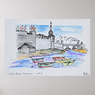 Póster Ciudad de Concarneau Finisterre, Bretaña