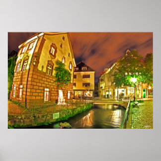 Póster Ciudad de cuento de hadas Freiburg