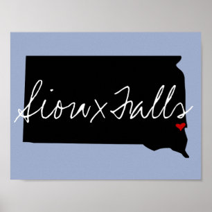 Póster Ciudad de Dakota del Sur