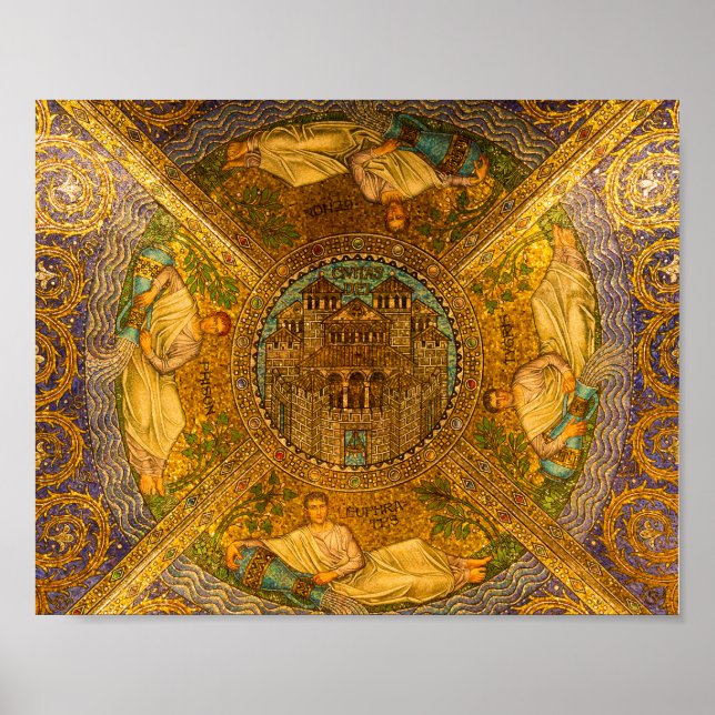 Póster Ciudad de Dios Neo Cielo de la catedral de mosaico (Frente)