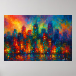 Póster Ciudad de Ecos Paisaje Urbano