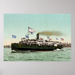 Póster "Ciudad de Erie" línea 1900 de Cleveland y del