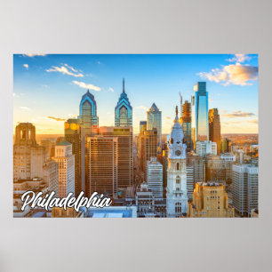 Póster Ciudad de Filadelfia, Pensilvania, EE. UU.