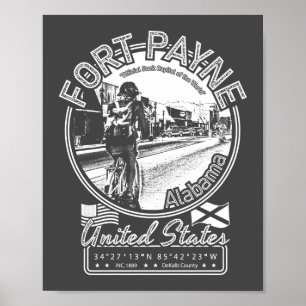 PÓSTER CIUDAD DE FORT PAYNE - ESTADO DE ALABAMA