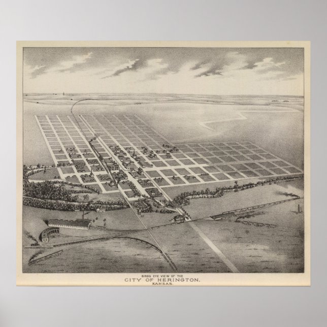 Póster Ciudad de Herington, Kansas (Frente)