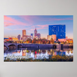 Póster Ciudad de Indianápolis, Indiana, Estados Unidos