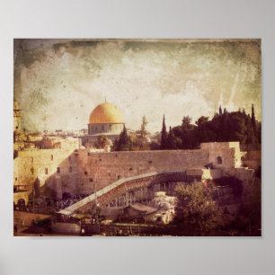 Póster Ciudad de Jerusalén del oro