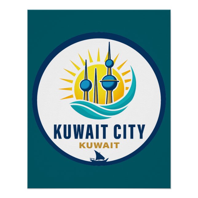 Póster Ciudad de Kuwait Kuwait Medio Oriente (Anverso)