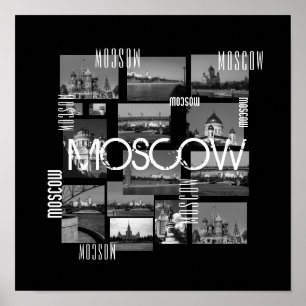 Póster Ciudad de la Catedral de San Basil en Moscú