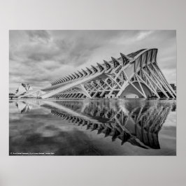 Póster Ciudad de las Artes y las Ciencias - Valencia, Esp