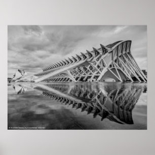 Póster Ciudad de las Artes y las Ciencias - Valencia, Esp
