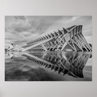 Póster Ciudad de las Artes y las Ciencias - Valencia, Esp