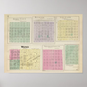 Póster Ciudad de las aves, Austria, Voltair, Wano, Kansas