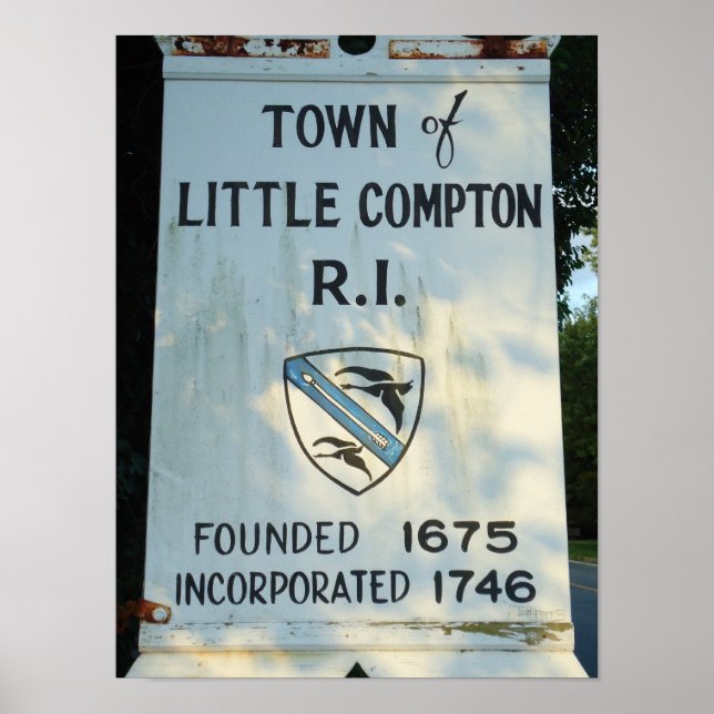 Póster Ciudad de Little Compton, cartel de RI (Frente)