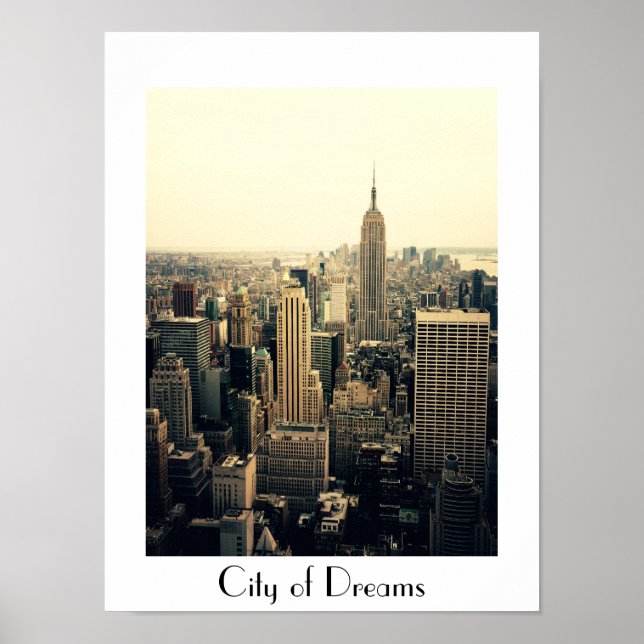 Póster Ciudad de los Sueños - Nueva York (Frente)