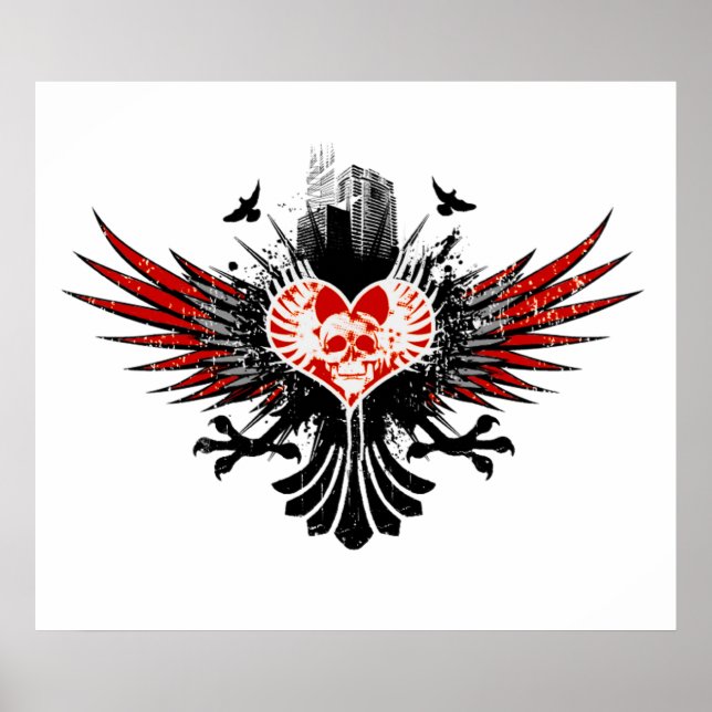 Póster Ciudad de los sueños (rojo) (Frente)