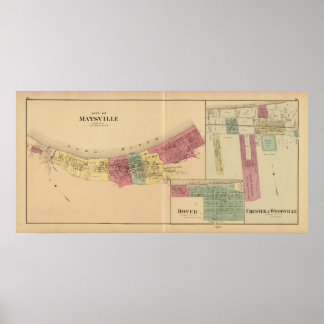 Póster Ciudad de Maysville con Chester y Woodville