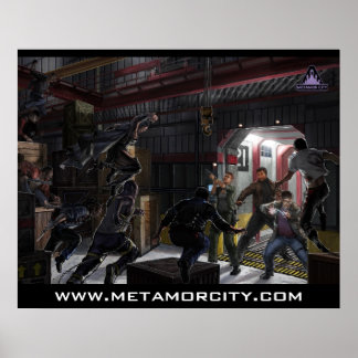 Póster Ciudad de Metamor: Haciendo el Poster de Cortar (c