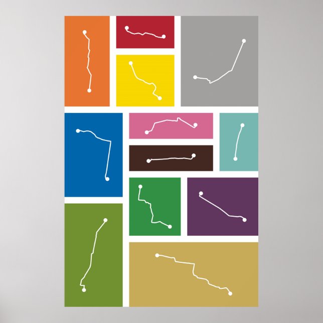 Póster Ciudad de México - Paletas de tránsito (Frente)