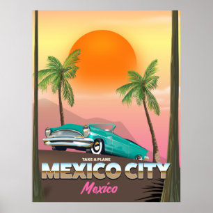 Póster Ciudad de México, poster de vacaciones de méxico
