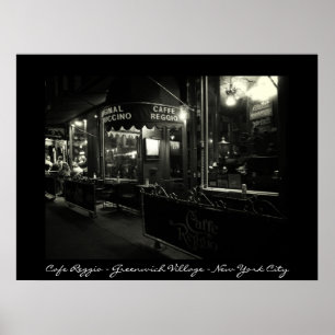 Póster Ciudad de Nueva York - Cafe Reggio - Greenwich Vil