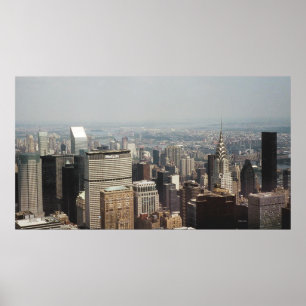 Póster Ciudad de Nueva York con Chrysler Building