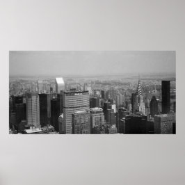 Póster Ciudad de Nueva York con el edificio Chrysler II