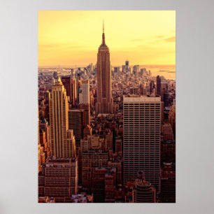 Póster Ciudad de Nueva York con Empire State