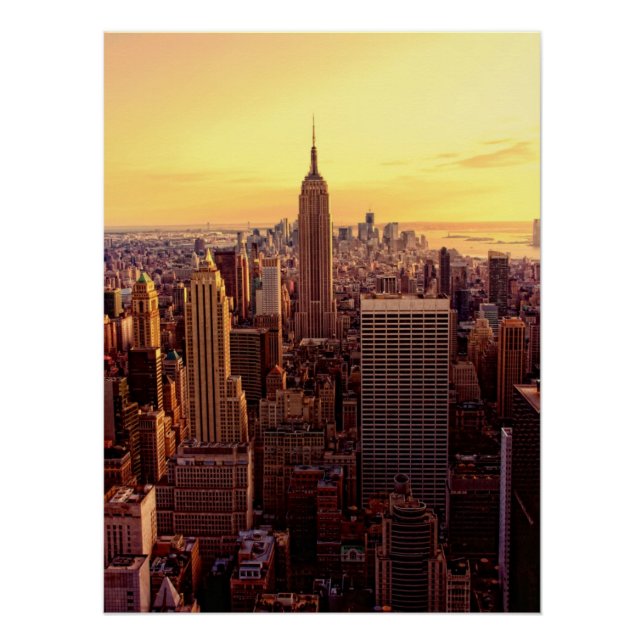 Póster Ciudad de Nueva York con Empire State (Anverso)