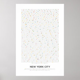 Póster Ciudad de Nueva York - MetroDots