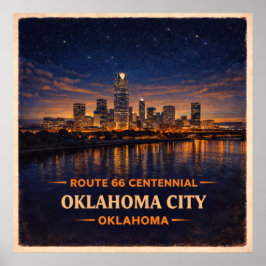 Póster Ciudad de Oklahoma Centenario de Oklahoma