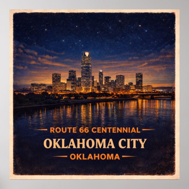 Póster Ciudad de Oklahoma Centenario de Oklahoma (Frente)