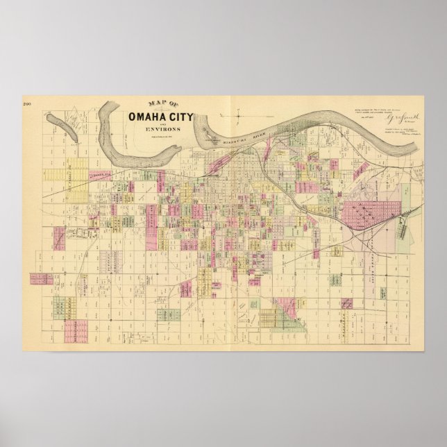 Póster Ciudad de Omaha, Nebraska (Frente)
