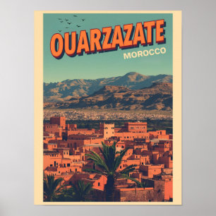 Póster Ciudad de Ouarzazate kasbah desierto del Sahara Ma