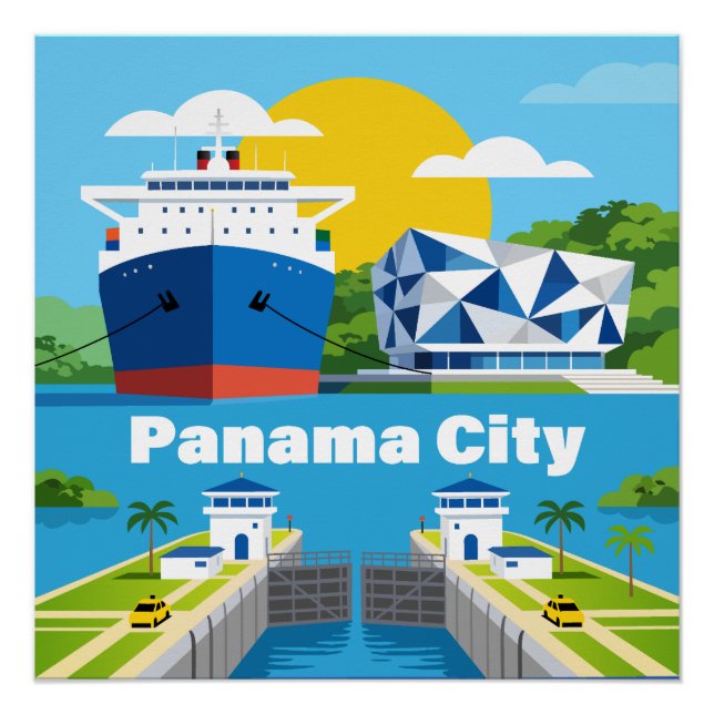 Póster Ciudad de Panamá Panamá (Anverso)