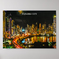Ciudad De Panamá Por Pintura Nocturna De Nocturna 