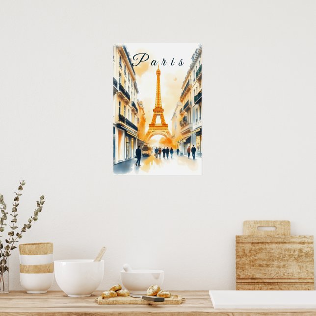 Póster ciudad de París (Cocina)