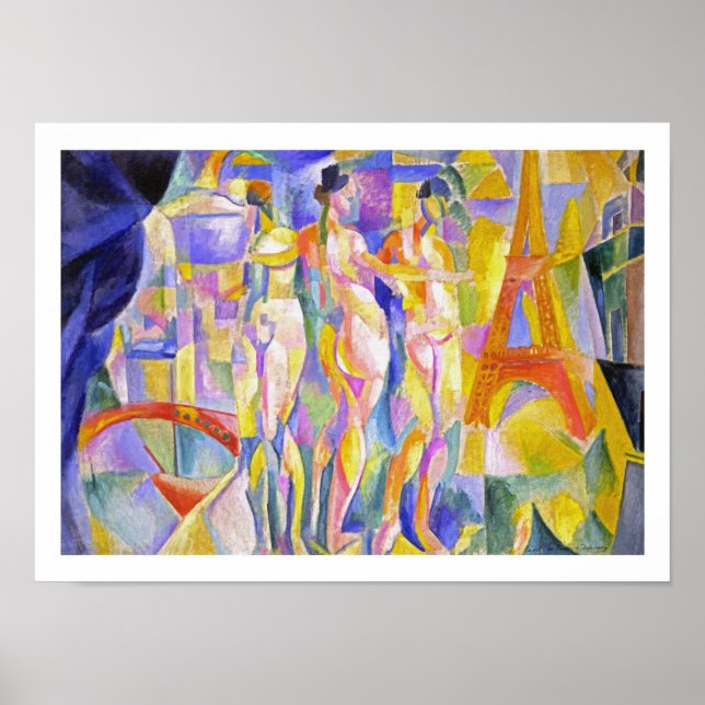 Póster Ciudad de París por Robert Delaunay - Resumen de a (Frente)