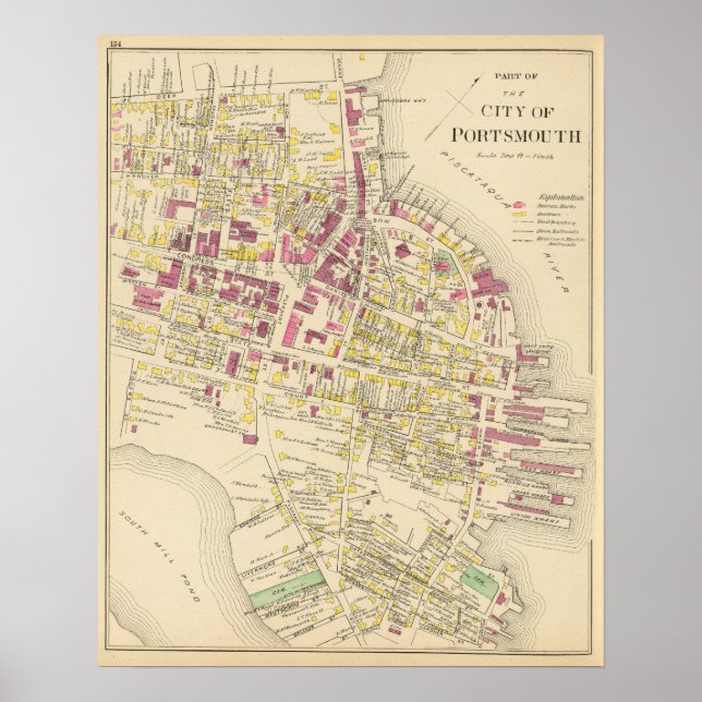 Póster Ciudad de Portsmouth 3 (Frente)