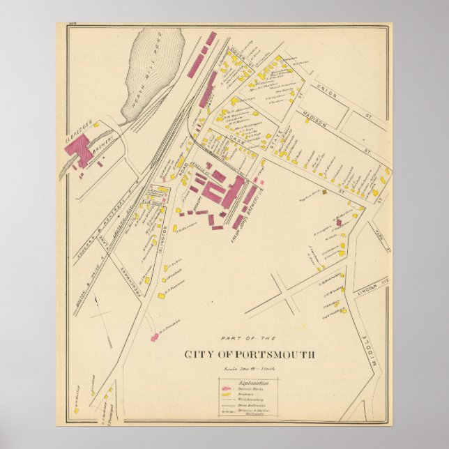 Póster Ciudad de Portsmouth 4 (Frente)