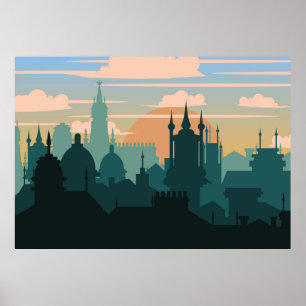 Póster Ciudad de Praga
