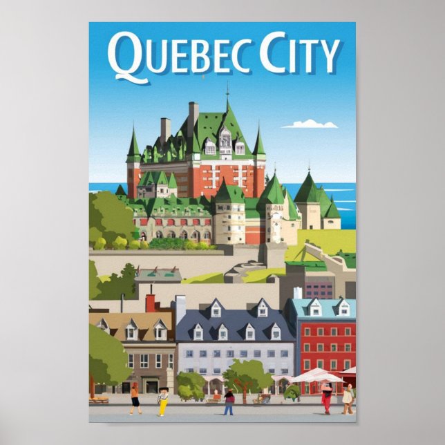 Póster Ciudad de Quebec Canadá (Frente)