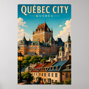Póster 🏰 Ciudad de Quebec Chateau Frontenac