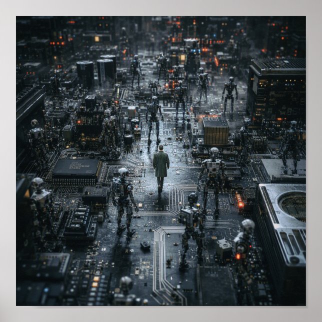 Póster Ciudad de Robots (Frente)
