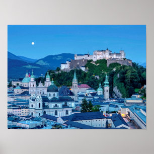 Póster Ciudad de Salzburgo, Austria