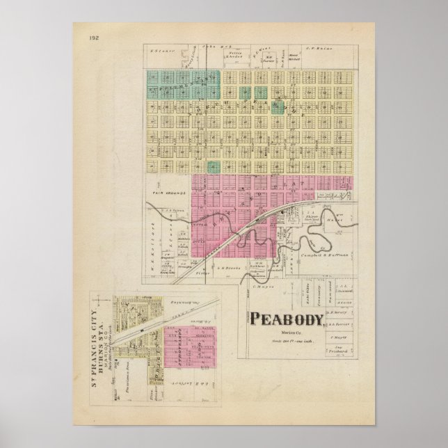 Póster Ciudad de San Francisco, Kansas (Frente)