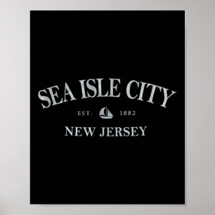 Póster Ciudad de Sea Isle Nueva Jersey _ Ciudad de Sea Is